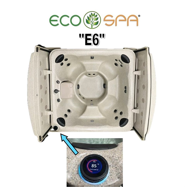 Eco Spa Elite E5 Hot Tub Top View in San Diego, CA