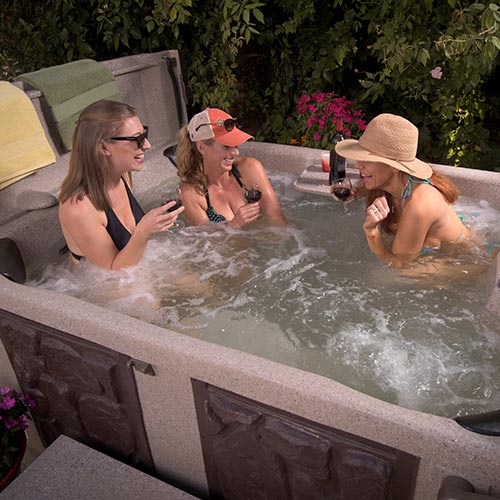 Eco Spa Elite San Diego women enjoying hot tub